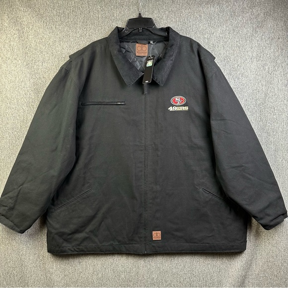 NFL DB Workwear SF 49ers Canvas Work Jacket Coat Quilted Lined Men’s Size 3XL - Picture 1 of 11